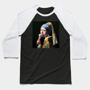 Pearl Earring Ice Cream Breakfast Baseball T-Shirt